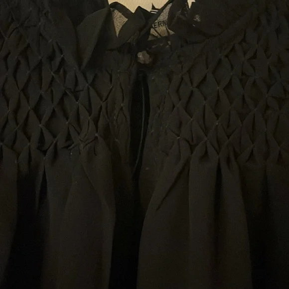 Tuckernuck Black Sheer Smocked Rylie Blouse - Picture 7 of 10